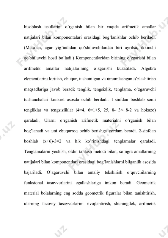 antiradi, ammo boshqa har qanday fan kabi pedagogika fanining ham xususiy tadqiqot metodlari mavjud. ilmiy tadqiqot metodlari - bu qonuniy bog’lanishlarni, munosabatlarni, aloqalarni o’rnatish va ilmiy nazariyalarni tuzish maqsadida ilmiy axborotlarni olish usullaridir. kuzatish, tajriba, maktab hujjatlari bilan tanishish, o’rganish, suhbat va so’rovnomalar o’tkazish, ilmiy pedagogik tadqiqot metodlari jumlasiga kiradi. so’nggi vaqtlarda matematik va kibernetik metodlardan, shuningdek, modellashtirish metodlaridan foydalanish qayd qilinmoqda. boshlang’ich matematika o’qitish metodikasida butun pedagogik tadqiqotlarda qo’llaniladigan metodlarning o’zidan foydalaniladi. kuzatish metodi – odatdagi sharoitda kuzatish natijalarini tegishlicha qayd qilish bilan pedagogik jarayonni bevosita maqsadga yo’naltirilgan holda idrok qilishdan iborat. kuzatish metodidan o’quv-tarbiya ishining u yoki bu sohasidagi ishning qanday borayotganini o’rganish uchun foydalaniladi. bu metod o’qituvchi va o’quvchilarning faoliyatlari haqida majbur qilinmagan tabiiy sharoitda faktik material to’plash imkonini beradi. kuzatish vaqtida tadqiqotchi o’quv jarayonining odatdagi borishiga aralashmaydi. kuzatish aniq maqsadni ko’zlangan reja asosida uzoq yoki yaqin vaqt oralig’ida davom etadi. kuzatishning borishi, faktlar, sodir bo’layotgan voqealar, …