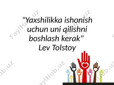 yaxshilik qilish — PPTX