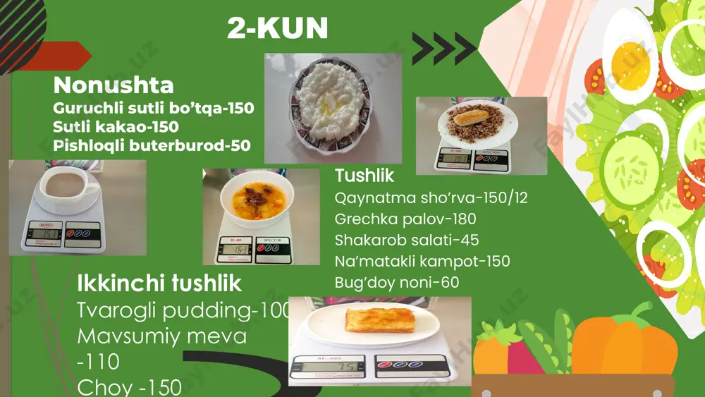 zangiotatumani 20-maktabgacha ta’lim tashkilotining yozgi 10-kunlik menyusi - Page 3