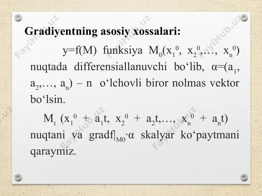 22-mavzu. ko‘p o‘zgaruvchili funksiya differensiali. xususiy hosila va yuqori tartibli differensiallar - Page 3