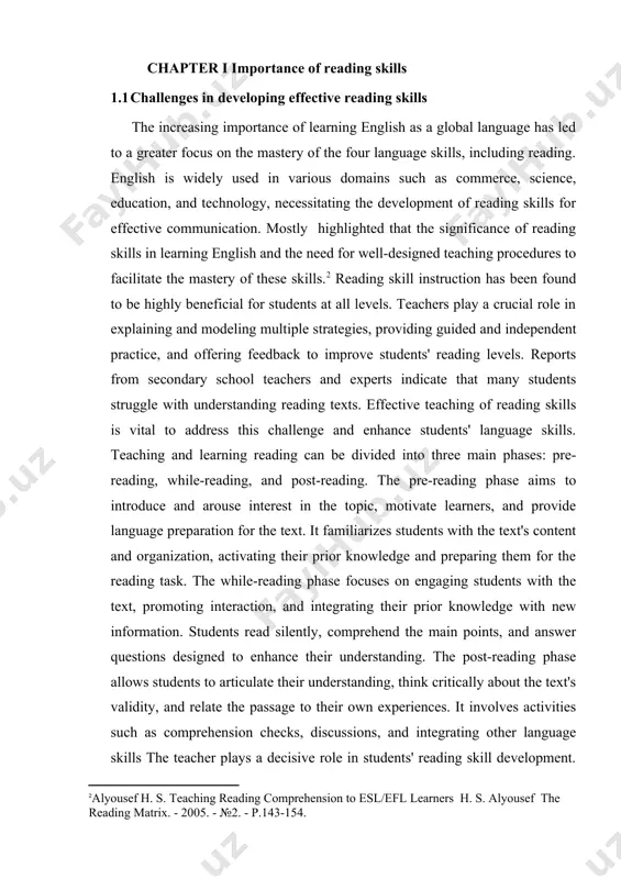 language learners. [4: archer a. l. before reading practices a. l. archer. - curriculum associates, skills for school success. - 56 p. ] these principles include: reading is not a passive skill: reading should be an active occupation where students actively engage with the text, understand the meanings of words, interpret pictures, grasp arguments, and form opinions. passive reading leads to surface-level understanding and a higher likelihood of forgetting. students need to be engaged with what they are doing: teachers should create reading activities that actively engage students, fostering genuine interest and motivation. active engagement helps students derive maximum benefit from the reading experience. learners should respond to the context of a reading text, not just the language: the main goal of reading is to comprehend the meaning and message of the text. teachers should provide opportunities for students to respond to the content, encouraging their interpretation and understanding of …