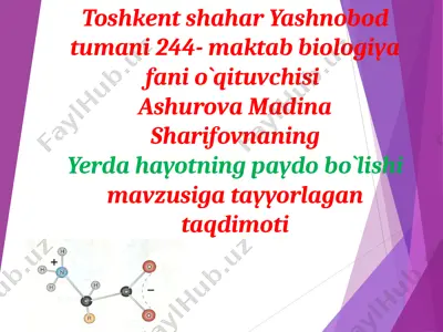 hayotning ta'rifi — PPT