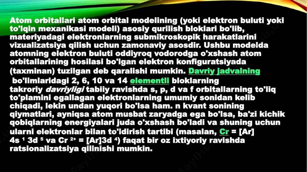 eng keng tarqalgan atom orbitalari - Page 3