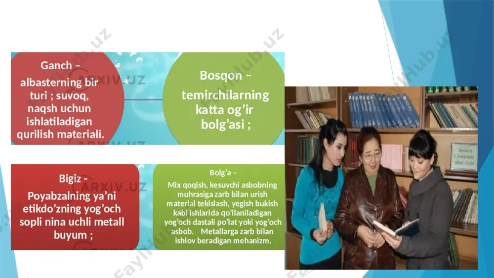 afsil tavsiflanadi. tavsiflash jarayonida atama qanday ma’no anglatishini, uning kelib chiqish manbasini va qo‘llanilish kontekstini ko‘rsatish zarur. shu tariqa, foydalanuvchilar atamaning mazmunini to‘liq tushunishi mumkin. atamalarni tasniflash: kasbiy lug‘atda atamalarni maqsadli guruhlarga tasniflash usuli ham muhim. bu tasniflash, masalan, soha bo‘yicha jarayonlarga, usullarga, instrumentlarga yoki yondashuvlarga asoslangan bo‘lishi mumkin. tasniflash yordamida atamalar o‘zaro bog‘liq guruhlar shaklida taqdim etiladi, bu esa foydalanuvchilarga lug‘atni osonroq ishlatishga yordam beradi. 📌 xulosa kasbiy lug‘at tuzish jarayoni, birinchi navbatda, soha mutaxassislari o‘rtasida aniq va samarali muloqotni ta’minlashda muhim rol o‘ynaydi. lug‘at tarkibining aniq belgilanishi, atamalarni tanlash va tavsiflash, shuningdek, ularni tasniflash usullari kasbiy faoliyatni yengillashtirib, axborot almashish jarayonini soddalashtiradi. bundan tashqari, kasbiy lug‘atni tuzishda uning ahamiyati, mavhumlikdan yiroq bo‘lishi, va soha xususiyatlariga moslashishi zarur. kasbiy atamalarni to‘g‘ri tanlash va tavsiflash, ularning foydalanuvchilar uchun tushunarli bo‘lishini ta’minlaydi. barcha ushbu prinsiplarga amal qilish orqali kasbiy lug‘at nafaqat ilmiy va texnik sohalarda, balki kundalik ish jarayonida ham samarali …