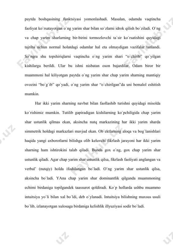 yarim sharlar asimmetriyasi va psixik jarayonlar - Page 5