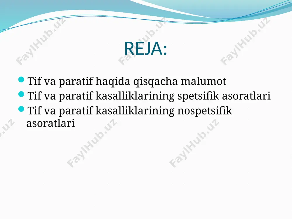 g ichi kelsa, axlat bilan aralashgan va hali o'zgarmagan qon yoki qon laxtasi ko'zga tashlanadi. agar bir necha soat o'tgach, bemorning ichi kelsa, axlat qo'ng'ir yoki qora rangda bo'ladi. qorin tifining eng xavfli asorati ichak devorining teshilishi yoki yorilishi (perforasiya) kasallikning 3 -4 haftalarida emorlarning 0,5—1,5% da uchraydi. perforasiya kasallikning yengil o'tgan turida xam uchraydi. ko'pincha ingichka ichakning ko'richakka yaqin 24—30 sm qismida joylashgan yaralar yoriladi. meteorizm bo'lishi, peristaltika tezlashishi, bemorning qaltis harakat qilishi, qattiq yo'talishi, qorinni qattiq paypaslash va boshqalar perforasiyaga sabab boiadi. bemor tif holatida karaxt bo'lib yotganligi sababdan ichak yorilganda ba’zan qorinda og'riq sezilmasligi mumkin. yorilgandagiga o'xshab qorinda to'satdan og'riq paydo bo'lmasligi mumkin. shuning uchun bemor qornida biroz og'riq sezdimi, darhol ahamiyat berishi kerak. ichak yorilgan sohada, ya’ni qorinning o'ng tomonidagi pastki qismida qorin muskullari qisqarib, tarang tortib turadi. bu ichak perforasiyasining eng muhim belgisidir. ko'pincha blyumberg-shetkin simptomi aniqlanadi. ba’zan ichak perforasiyasi og'ir hollarga sabab bo'ladi. qorin …
