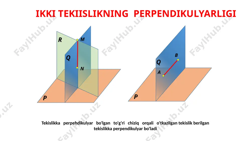 to’g’ri chiziq va tekisliklarning perpendikulyarligi - Page 3