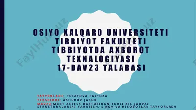 mbbt access dasturi — PPTX