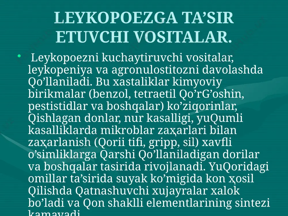 qon hosil bo’lishiga ta’sir etuvchi vositalar - Page 5