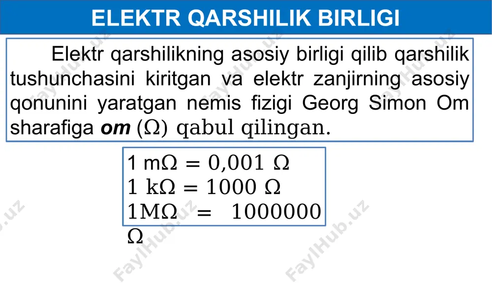 elektr qarshilik haqida tushuncha - Page 5