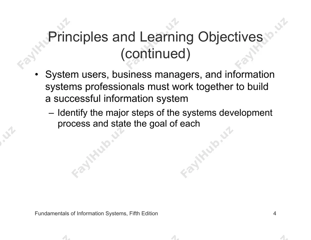 n 22 business information systems (continued) fundamentals of information systems, fifth edition 23 business information systems (continued) fundamentals of information systems, fifth edition 24 electronic and mobile commerce • e-commerce – any business transaction executed electronically between: • companies (b2b) • companies and consumers (b2c) • consumers and other consumers (c2c) • business and the public sector • consumers and the public sector fundamentals of information systems, fifth edition 25 electronic and mobile commerce (continued) • mobile commerce (m-commerce) – transactions conducted anywhere, anytime • electronic business (e-business) – uses information systems and the internet to perform all business-related tasks and functions fundamentals of information systems, fifth edition 26 electronic and mobile commerce (continued) fundamentals of information systems, fifth edition 27 electronic and mobile commerce (continued) fundamentals of information systems, fifth edition 28 enterprise systems: transaction processing systems and enterprise resource planning • transaction – any business-related exchange • transaction …