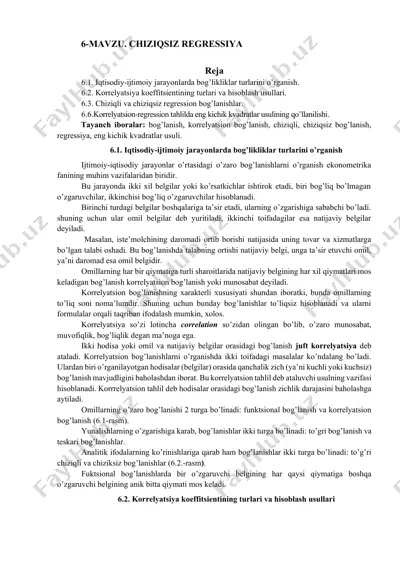 chiziqsiz regressiya — DOCX