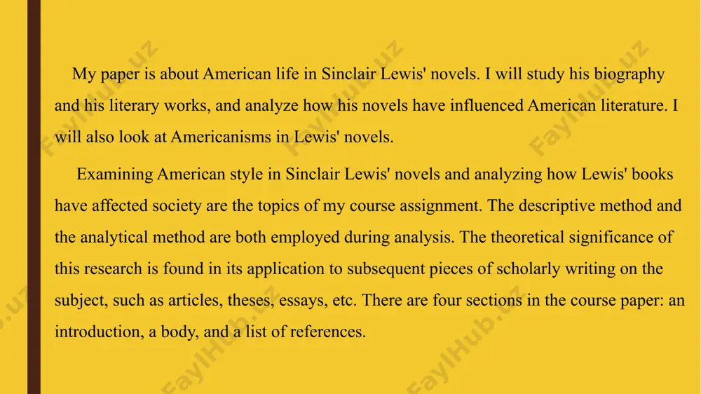 e of lewis’s writings. the main part includes the life and writings of sinclair lewis and his influence to american literature and life. the fact that lewis was more of a sociologist than a great writer, that his books lack coherence as works of art because they are didactic and pessimistic, and that he doesn't provide fully developed counterarguments to the archetypes he mocks, leading to works that are more polemical than enjoyable, are not lewis' weaknesses; rather, they are the keys to his continued relevance. lewis was a master satirist, but he was also a cultural visionary who was almost a century ahead of his time. he predicted the rise of the "business knows best" rhetoric that shapes policy and elevates the entrepreneurial class and exposed the sociopathy at the core of those who seek the highest positions of authority. in fact, since lewis first identified them, these weaknesses …