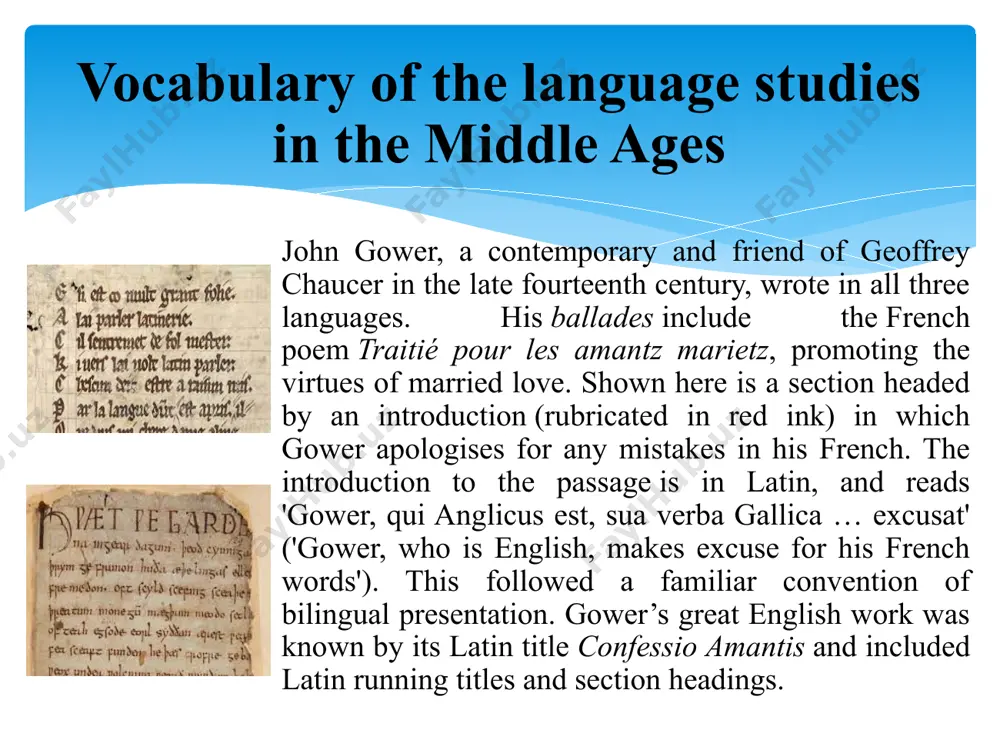 vocabulary of the language studies in the middle ages - Page 4