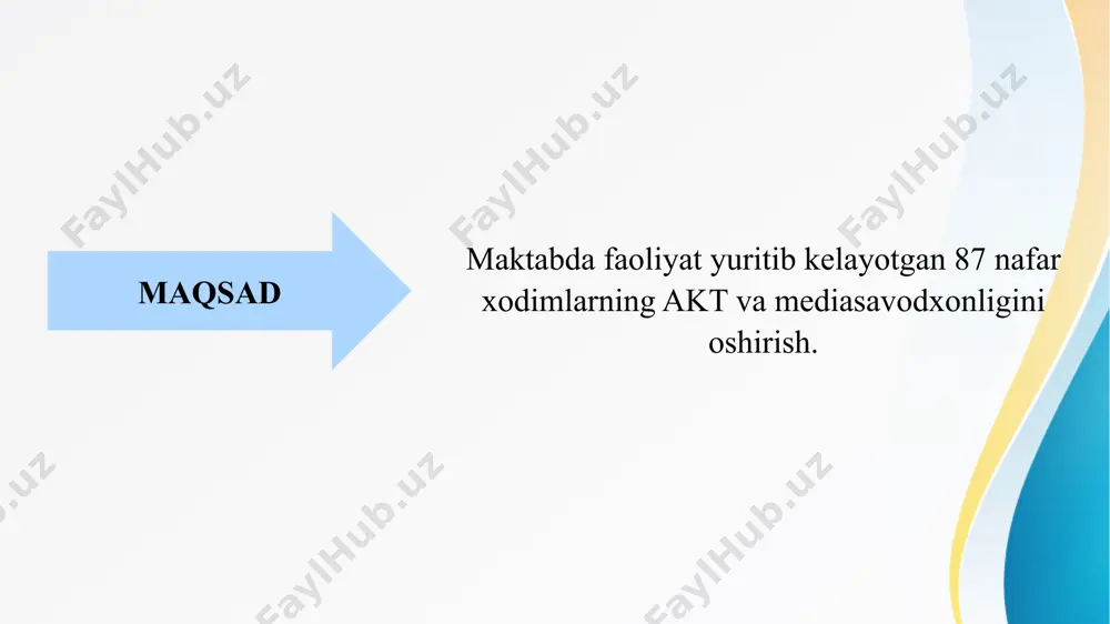 da ishlash ko‘nikmasini shakllantiradi. jamoatchilik bilan ishlash qobiliyati rivojlanadi. 4.tanqidiy mediasavodxonlik. (muzokarali tahlil qilish ) maktab direktori, mmibdo‘, o‘tibdo‘, metod birlashma rahbarlari. o‘quv yilining iii- chorak davomida. jamoada hamjihatlik muhiti yanada rivojlanadi. e’tiboringiz uchun rahmat! image3.png image4.png image5.png image6.png image7.png image8.png image9.gif image10.png image15.gif image11.gif image12.png image13.gif image14.png image11.svg image16.png image20.svg image17.jpeg image18.png image23.svg image19.png image20.png image21.png image22.png image23.png image24.png image25.jpeg image26.png image36.svg image27.jpeg image28.png image29.png image32.png image33.png image30.jpg image31.jpg image2.jpeg image34.png image35.png image36.png image37.png image38.png image39.jpeg image40.jpeg image41.jpeg image42.jpeg image1.jpeg /docprops/thumbnail.jpeg