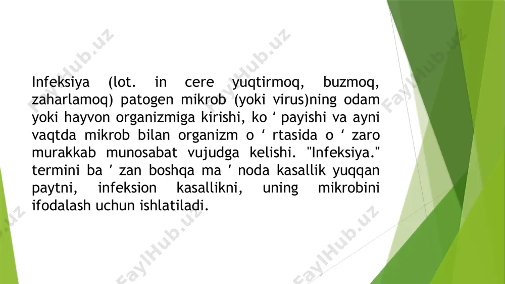 fektsiya hukmronlik qiladi: e. coli, pseudomonas coli va boshqalar pediatrik shifoxonalarda bolalar infektsiyalarining tarqalishi – ветряная оспа, epidemik parotit, qizilcha, qizamiq muammosi alohida ahamiyatga ega. kasallikning kelib chiqishi va tarqalishisanitariya-epidemiologik rejimini (shaxsiy gigiena, aseptik va antiseptiklarga rioya qilmaslik, dezinfeksiya va sterilizatsiya qilish rejimi, infektsion manbalari va boshqalarni o'z vaqtida aniqlash va izolyatsiya qilish) buzilishiga olib keladi gospital infektsiyaning rivojlanishiga eng ko'p ta'sir ko'rsatadigan xavf guruhiga yangi tug'ilgan chaqaloqlar (ayniqsa erta tug'ilgan) va yosh bolalar kiradi; keksa va zaif bemorlar; surunkali kasalliklarga (diabet, qon kasalliklari, buyrak yetishmovchiligi), immunitet tanqisligi, onkopatologiya bilan og'rigan bemorlar. ochiq yaralar, drenaj, siydik kateter, traxeostoma va boshqa invaziv qurilmalar orqali gospital infektsiyalari bilan kasallanish ehtimolligi ortadi. kasalxonada uzoq muddat bemorning mavjudligi, uzoq muddatli antibiotiklar, immunosupressiv terapiya gospital infektsiyasining kelib chiqish tezligi va og`ir kechishiga olib keladi shifoxona ichidagi infektsiyalarning oldini olishning asosiy choralari sanitariya-gigiyena va epidemiyaga qarshi talablarga rioya qilish bilan bog'liq. avvalo, bu binolar va parvarishlash …