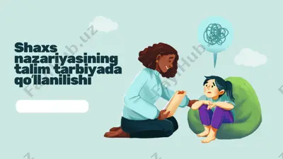 shaxs nazariyasining ta'lim tarbiyada qo'llanilishi — PPTX
