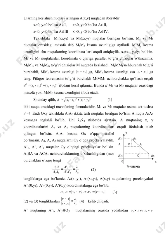 tеkislikdа kооrdinаtаlаr mеtоdi - Page 3