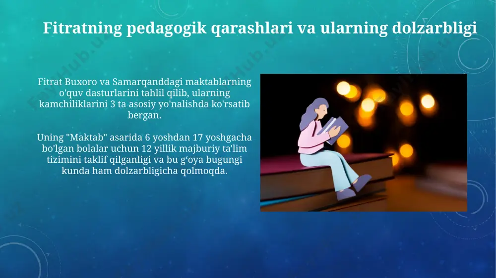 fitrat nasrida ta'lim islohi masalasining yoritilishi - Page 5