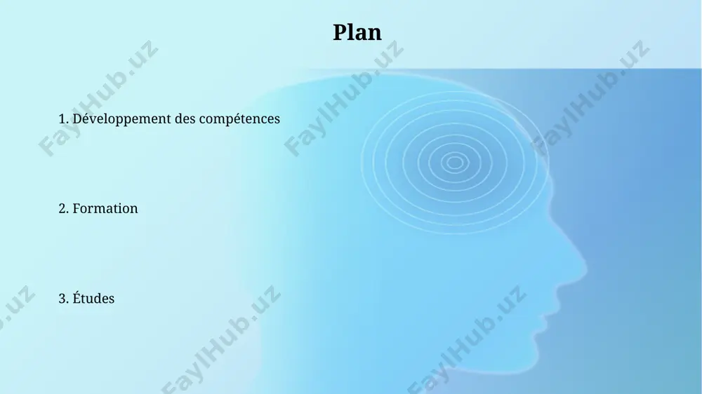l de formation) permet d'acquérir des droits à la formation, utilisables tout au long de la vie active, avec un montant maximal de 500 euros par an. opportunités de carrière le secteur de l'énergie renouvelable est en plein essor, avec une augmentation prévue de 20 % des emplois dans les 5 prochaines années, notamment dans les domaines de l'ingénierie et de la maintenance. les métiers de la santé, comme infirmiers et aides-soignants, connaissent une croissance de 15 % par an, offrant plus de 100 000 postes à pourvoir chaque année. développement des compétences investir 15 à 20 % du temps en formation continue permet d'améliorer de 30 à 40 % la productivité des employés et de maintenir un avantage compétitif. l'acquisition de compétences implique souvent un processus en 4 étapes: inconscience, conscience, compétence et maîtrise, permettant un développement optimal des performances à long terme. merci pour votre attention @taqdimot_robot image2.jpg …