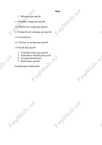 bilvosita qon quyish — DOCX