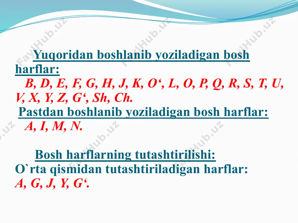 bosh harflar va ularning yozilishi - Page 4