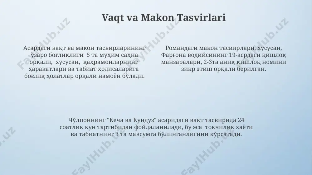 cho'lponning kecha va kunduz asarini obrazlar tizimi orqali o'rganish - Page 4