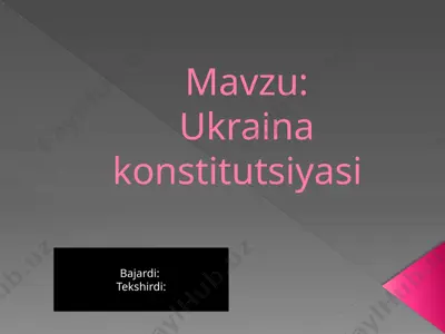 ukraina konstitutsiyasi — PPTX