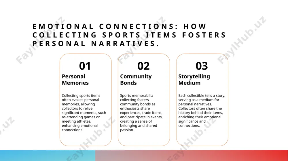 emorabilia collectors exchange insights and stories, enriching their understanding of sports history, culture, and trends, which deepens community ties and shared interests. the intersection of leisure and education: benefits of collecting hobbies. 1 educational engagement - collecting hobbies enhances educational engagement by motivating individuals to research and learn about their interests, fostering a deeper understanding of historical contexts. 2 skill development - collecting hobbies often requires various skills, such as organization, negotiation, and critical thinking, which contribute to personal growth and professional readiness. 3 community learning - hobby collecting creates community networks where individuals share knowledge and resources, leading to collaborative learning experiences and the exchange of cultural insights. 4 lifelong learning - engaging in hobby collecting encourages lifelong learning, as enthusiasts continuously seek new information, techniques, and trends that enrich their personal and educational journeys. cultural insights: understanding the educational value of collecting sports items. cultural significance collecting sports …