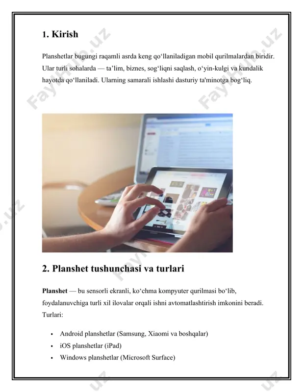 planshetlarning dasturiy ta’minoti va ulardan foydalanish - Page 3