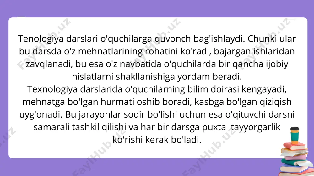 boshlangich sinflarda texnologiya darslarining maqsadlari. - Page 5
