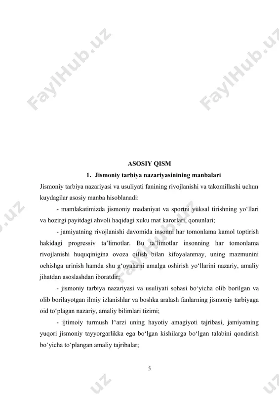 namarev n.i. 1975), ularning to‘planishi, «mashqlanganlik»ning foydasini sezib, ma’nosiga yetish va to‘plangan tajribani avloddan-avlodga uzatish usullarini anglashga imkoniyat yaratilgan «jismoniy mashqlar» ni va «jismoniy tarbiya»ni paydo bo‘lishi uchun shart-sharoit yaratilishiga omillarni yuzaga kelgan davri. ikkinchi davr — jismoniy tarbiya jarayonida ko‘llanila boshlangan birinchi usuliyatlarning yaratilishi — qadimgi yunonistonda quldorlik davlati davri za o‘rta asrni o‘z ichiga oladi (g.d.xarabuga, 1974). jismoniy tarbiyadagi bu usuliyatlar, tajribalar orqali yuzaga kelgan bo‘lib, filosoflar, pedagoglar, vrachlar odam organizmi faoliyati konuniyatlari bilan unchalik tanish emasligi, o‘rganib ulgurmaganliklari orkali jismoniy mashqlar ta’sirining mexanizmini aytarli tushuntira olmas edilar^shunga ko‘ra bu davr jismoniy mashqlar bilan shug‘ullanishning foydasini tashqi ko‘rinishlarga qarab baholangan davr deb qaralgan. bu davrda yunonistonning jismoniy tarbiya usuliyati aytarli darajada keng tarqalgan bo‘lib, u mavjud zositalar va usuliyatlarni kuch, chidamlilik va boshqa harakat sifatlarini rivojlantirish uchun ularni yagona tizimiga birlashtirgan davr deb qaralgan. o‘rta asrning o‘rtalarida jismoniy tarbiya usuliyatlarining xillari ortdi. gimnastika, suzish, o‘yinlar, kamon otish, otda …