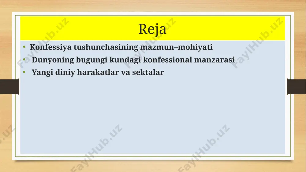 tishga da'vat qilishga yoʻnaltirilgan hatti-harakatlar (prozelitizm), shuningdek, boshqa har qanday missionerlik faoliyati ta'qiqlanishi haqidagi qoida yurtimiz xavfsizligi, turli din vakillarining tinch-totuv yashashini ta'minlash bilan bogʻliq maqsadlarni oʻzida mujassam etadi. mafkura poligonlari yadro poligonlaridan ham koʻproq kuchga ega agar harbiy, iqtisodiy, siyosiy tazyiq boʻlsa, buni sezish, koʻrish, oldini olish mumkin, ammo mafkuraviy-ma'naviy tazyiqni, uning ta'siri va oqibatlarini tezda ilgʻab etish nihoyatda qiyin. mafkura poligonlari yadro poligonlaridan ham koʻproq kuchga ega diniy sekta deganda ma'lum bir dindagi rasmiy aqidalarga zid ravishda ajralib chiqqan yoki mavjud dinlar va konfessiyalarga umuman aloqasi boʻlmagan holda din bayrogʻi ostida faoliyat koʻrsatadigan guruhlar tushuniladi. “destruktiv sekta” esa, jamiyat va oʻzining a'zolariga (ruhiy, jismoniy, moddiy) zarar etkazadigan yoki etkazishi mumkin boʻlgan diniy yoki nodiniy tashkilotlar nazarda tutiladi. mutaxassislar bu kabi tashkilotlar sonini taxminan 5000 atrofida, deb baholaydilar. bunday tashkilotlar, mohiyatiga koʻra yo boylik orttirish yoki muayyan siyosiy maqsadlarga erishish maqsadida tuziladi. xususan, ma'lumotlarga koʻra, bizga qoʻshni boʻlgan davlatlarda …