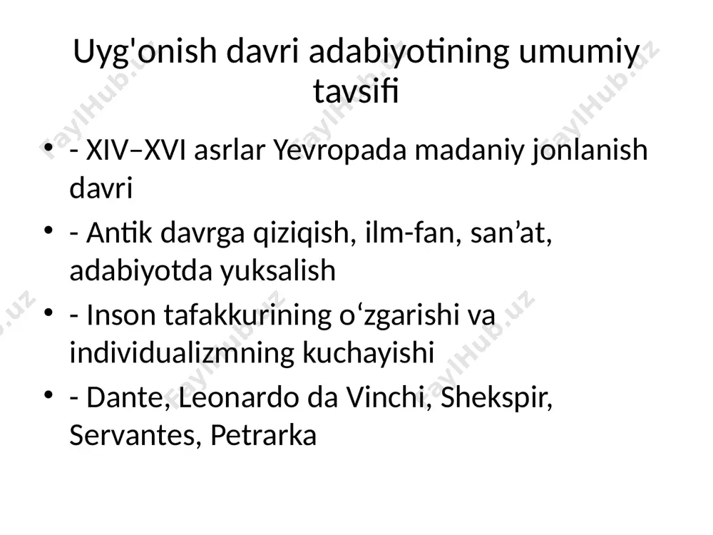 uyg`onish davri g'arb adabiyoti - Page 3