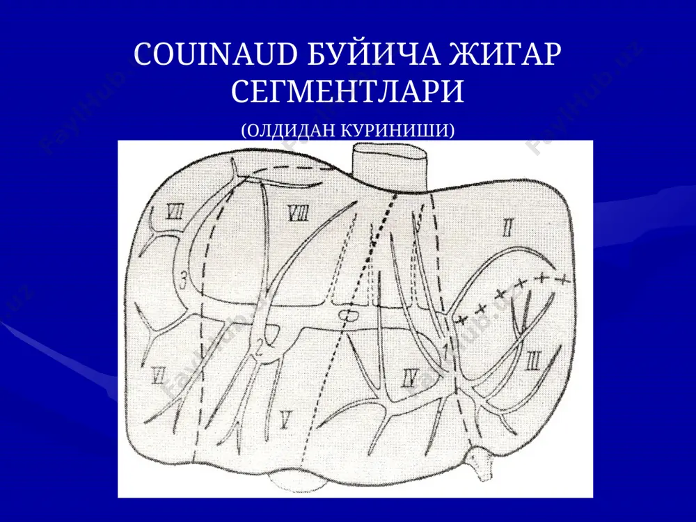 угри юбориш. беморларни эрта аниклаш куйидагиларни уз ичига олади: 1. юкори хавф гурухига кирувчи беморларни хар йили текширувдан утказиш 2. жигар жарохатлари, вирусли гепатит, эхинококкоз, жигар хуппозлари ва бошка касалликларни утказган беморларни хар йили текширувдан утказиш. беморлар уаш 3. ялпи флюрография 4. ялпи ультратовуш текшируви утт флюрография томонидан узгаришлар утт томонидан узгаришлар текширувнинг клиник боскичига утиш клиник боскичнинг вазифалари 1. операциядан олдинги 2. операция вактида 3. операциядан сунг жигар эхинококкида пункцион даволаш усуллари. пункцион даволаш усулини куллаш бахс-мунозаралилича колиб, унинг устида янада купрок ишлаш ва урганишни талаб этади. эътиборингиз учун рахмат!