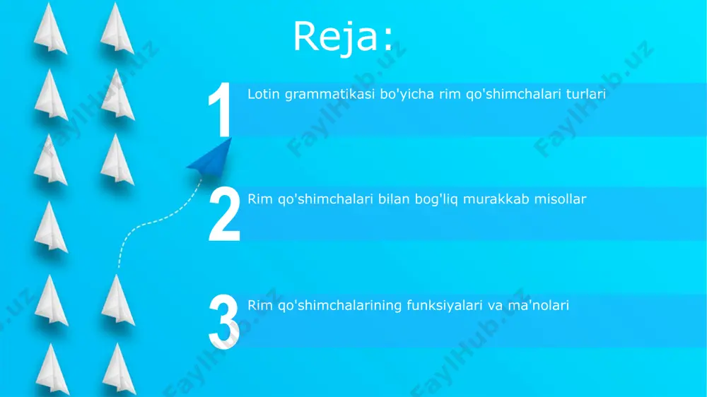 lishikda -us, -us, -ui, -um, -ū shakllarini, ko‘plikda esa -ūs, -uum, -ubus shakllarini oladi, bu esa ularning o‘ziga xos xususiyatidir. lotin tilida rim tugamalarning o'zgarishlari start sifatlarning rim tugamalari, ularning jinsi, soni va kelishigiga qarab 3 ta asosiy o'zgarishni namoyon etadi: birlikdagi erkak, ayol va o'rta jinsdagi shakllar. lotin tilida 5-deklinatsiya otlarining rim tugamalari boshqa deklinatsiyalardan farq qilib, -ēs, -ēī, -ēī, -ēs, -ēbus shakllarida bo'ladi. lotin grammatikasi where rim tugamasining ta'rifi lotin grammatikasi bo'yicha rim tugamasining ta'rifi 1- va 2-deklinatsiyaga mansub otlarning nominativ va vokativ holatlarining yakunlarini, shuningdek, 3-deklinatsiyaning ayrim otlarining yakunlarini o'z ichiga oladi. rim tugamalari, asosan, -a, -e, -i, -o, -u kabi unli tovushlar bilan tugaydi va ularning qo'llanilishi otning jinsi, soni va holatiga bog'liq bo'ladi. masalan, birlikdagi erkak jinsdagi otlar -us yoki -er bilan tugashi mumkin. rim tugamalarining grammatik vazifalari rim tugamalari fe'lning 4- va 5-tarkibiy qismlarida, ya'ni perfekt va plyuskvamperfekt zamonlarida qo'llaniladi va ular harakatning tugallanishini …