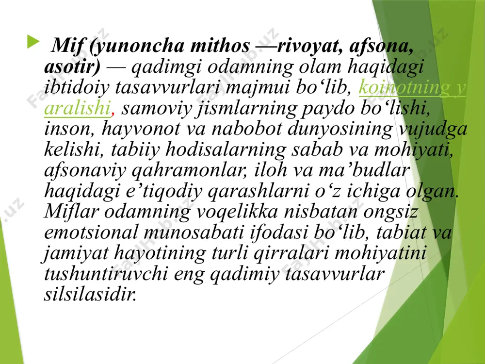 onalar ayni paytda evripid, sofokl hamda esxil singari olamshumul fojianavislarning benazir asarlariga mavzu bergan. umuman olganda, dunyo adabiyoti, san’ati va falsafasi rivoji dunyo mifologiyasi bilan chambarchas bog‘liq. e’tiboringiz uchun rahmat! /docprops/thumbnail.jpeg