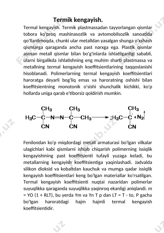 muvozanat holatining paydo bo'lishiga olib keladigan narsa xususiyatlarga salbiy ta'sir ko'rsatishi ma'lum. hozirgi kunda keng tarqalgan fikrga ko'ra, har qanday to'ldirilgan tizimni plomba, o'zgarmas xususiyatlarga ega bo'lgan polimer matritsasi va chegara qatlamidan tashkil topgan uch qismli mikroheterojen tizim sifatida ko'rib chiqish kerak. tarkibida asosiy materialdan xususiyatlari jihatidan farq qiladigan chegara qatlami mavjudligiga katta ahamiyat beriladi. ushbu farq, qaysi kompozitsiyani shakllantirish usulidan (eritmadan, eritmadan) hosil bo'lishidan qat'iy nazar, sirt bilan aloqa qilishda zanjirlarning moslashuvchan cheklanishi bilan bog'liq. shunday qilib, to'ldirilgan polimerlarning fizik-mexanik xususiyatlari uchun interfaolial polimer qatlami qanday hosil bo'lganligi, yuzaga keladigan stresslarni engillashtirish uchun sharoitlar yaratilganligi befarq emas. shu munosabat bilan, polimerizatsiya to'ldirish usuli, unda plomba yuzasining faol markazlarida makromolekulaning o'sishi yuzada makromolekulalarni yaxshiroq o'rash uchun qulay sharoit yaratadi, interfeysda muvozanat bo'lmagan jarayonlarning paydo bo'lish ehtimolini kamaytiradi. pоlimеrlаrning shishasimоn vа kristаll hоlаtlаri. shishalаnish hоlаti yuqоri mоlеkulyar birikmаlаrni qаttiq hоlаtidаgi ko‘rinishlаridаn biridir. yuqоri mоlеkulyar suyuqlikni o‘tа sоvutilgаndа qаttiq hоlаtgа o‘tish jаrаyonini …
