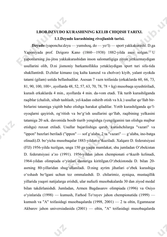 ri bo‘yicha mashg‘ulotiami tashkil qilish va o‘tkazish uslubiyotini o‘rgatishga qaratilgan bo‘lib, talabalami vatanparvarlik ruhida tarbiyalash, hayotning turli jabhalarida kurash turlari vositalaridan samarali foydalanib o‘qitish va barkamol avlodni tarbiyalashga mos bilim, ko‘nikma va malakalarini shakllantirishdan iborat. fanning vazifasi - talabalar bilan o‘quv mashg‘ulotlari ko‘rsatilgan o‘quv dasturlari asosida nazariy va amaliy mashg‘ulotlar shaklida o‘tkaziladi. shu mashg‘ulotlar jarayonida o’zbekiston respublikasida kurash turlari turlarining rivojlanish tarixini o‘rgatish, o’zbekiston respublikasining jismoniy tarbiya tizimida kurash turlari turlarini o‘mi, kurash turlari mashg‘ulotlarida umumiy rivojlantiruvchi va maxsus mashqlami o‘rgatish, kurash turlari mashg‘ulotlarida shikastlanishning oldini olish, kurash turlarining muayyan turi texnikasi va qoidalarini o‘rgatish, kurash turlari turlari texnikasi va usullarini o‘rgatish, kurash turlari turlari mashg‘ulotlari uchun kurash inshootlarini tanlash va ulaming jihozlanishini o‘rganish, kurash turlari turlari bo‘yicha mashg‘ulotlami tashkil qilish va o‘tkazish, kurash turlari turlari bo‘yicha musobaqalarai tashkil qilish va o‘tkazish, shuningdek musobaqa hujjatlarini yuritish va hakamlik qilish, bolalar kurashida kurash turlarining o‘mi, kurash turlari mashg‘ulotlarining ayrim xususiyatlari kabi …