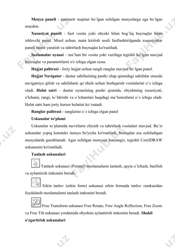 uskunalari trim uskunasi moslamalarni istalgan joylarni yo`q qilishga imkon beradi. pichoq uskunasi moslamalarni kesishga imkon beradi. virtual segmentni o`chirish uskunasi kesishishlar orasidagi moslamalarni qisqartirishga imkon beradi. silgi uskunasi chizilgan qismlarini o`chirishga imkon beradi. foydalanilgan adabiyotlar 1. duet-development of uzbekistan english teachers*- 2-том. cd ва dvd materiallari, toshkent.: 2008. 2. michael mccarthy “english vocabulary in use”. cambridge university press, 1999, presented by british council. 3. wayne wolf. computers as components, second edition: principles of embedded computing system design 2rd edition, morgan kaufmann, usa, 2008 4. systems thinking: managing chaos and complexity, jamshid gharajedaghi, butterworth heinemann, oxford, 1999. 5. michael henderson, geoff romeo. teaching and digital technologies cambridge university press 2015 6. christian borowski, marius dehé, felix hühnlein, ira diethelm. kinder auf dem weg zur informatik:wie funktioniert das internet? in michael weigend, marco thomas, frank otte: informatik mit kopf, herz und hand. münster (zfl-verlag) 2011. ð. 244–253. 7. elke frey, peter hubwieser, …