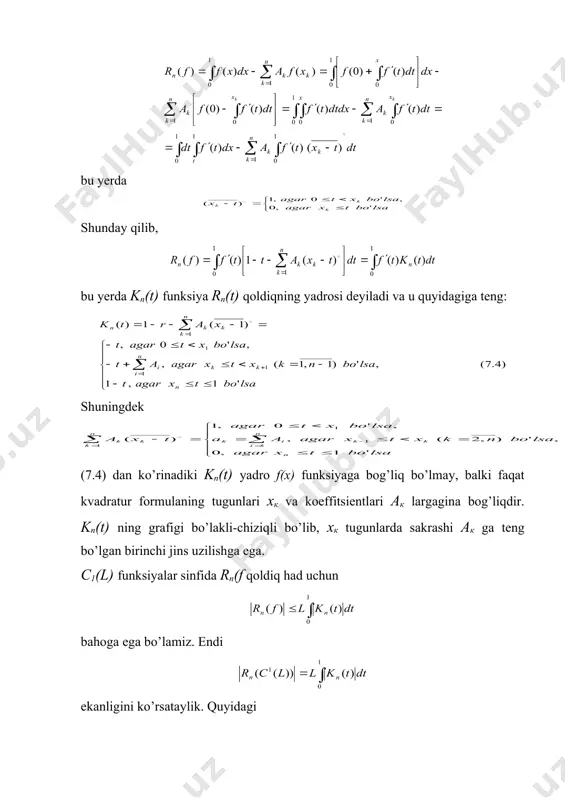 ) ( ( dt t k l l c r n n l c 1 2 ÷ ø ö ç è æ = å = n k k k a a 1 1 ò 1 0 2 ) 1 ( )) ( ( dt t k n [ ] å ò = ú ú û ù ê ê ë é ÷ ø ö ç è æ - - ÷ ø ö ç è æ - = = n i i n n q n i qt n t dt t k q q v 1 3 3 1 0 2 ) 1 ( 1 , 1 3 1 ) ( ) ,..., ( å - = = = 1 0 ) , 1 ( i j j i n i a q 2 12 1 n n i q i 2 1 2 - = ò ò ò ò £ …