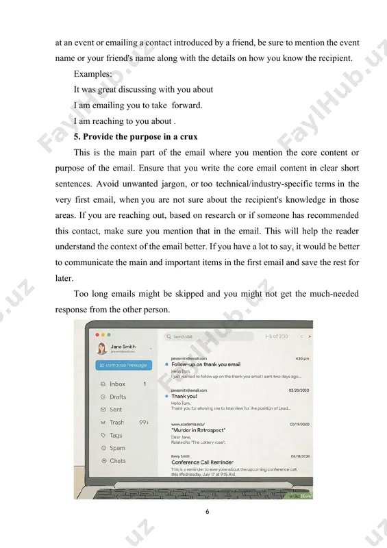 cc to have them in the loop. for example, when you send an email to someone, who has been introduced by another common friend, it is good to copy that common friend in the cc of the email, thank him/ her for the introduction, and continue the email. in general, it is not a good practice to bcc someone without the actual recipient knowing unless you think that future conversations are irrelevant for them. in some cases, you may need to add a compliance email address in bcc to archive the emails separately. 11. format your email consistently a poorly formatted email not only puts the sender in poor light but also affects the readability of the email. ensure that your email is of consistent font face and font family. use a 'professional' and 'readable' font for your emails. you can use 'bold' or 'underline' formatting to highlight portions of …