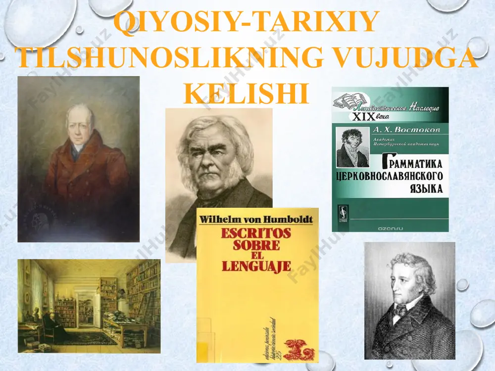 dan, malaya-polineziya orollarigacha bo’lgan juda ko’p sonli tillarni bilar edi. 1836-1840-yillarda uning o’limidan so’ng uch tomli ,,yava orolidagi kavi tili haqida” nomli asari e’lon qilindi. bu asarning ,,inson tili tuzilishining har xilligi va uning inson naslining ma’naviy taraqqiyotiga ta’siri” qismi 1859-yilda rus tiliga tarjima qilingan. gumboldt kant singari ongni alohida mavjud bo’lgan ibtido deb biladi va uni obyektiv ravishda mavjud bo’lgan moddiy tabiatga bog’liq bo’lmagan hodisa deb izohlaydi. v.gumboldtning til antinomiyasi (o`zaro zidligi va birligi) quyidagilarda namoyon bo`ladi: 1. ijtimoiylik (sotsiallik) va alohidalik (individuallik) antinomiyasi. 2. til va tafakkur antinomiyasi. 3. til va nutq antinomiyasi. 4. nutq va tushunish antinomiyasi. 5. til holati va taraqqiyoti antinomiyasi. 6. tildagi obyektivlik va subyektivlik antinomiyasi. 7. fikrni obyektivlashtirish va fikrni rag`batlantirish antinomiyasi. e’tiboringiz uchun tashakkur! image2.png image3.png image4.jpeg image5.jpeg image6.png image7.png image8.png image9.png image10.png image11.png image12.jpeg image13.png image14.png image15.jpeg image16.png image17.png image18.png image19.png image20.png image21.png image22.png image23.png image24.png image25.png image26.png image27.png image28.png image1.png …