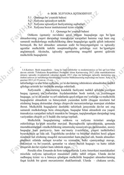 xufyona iqtisodiyot — DOCX