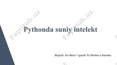 pythonda suniy intelekt slayd — PPTX