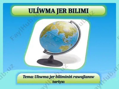 ulíwma jer bilimi — PPTX