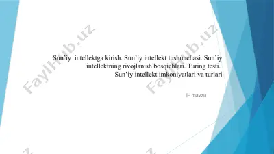 sun’iy intellekt — PPTX
