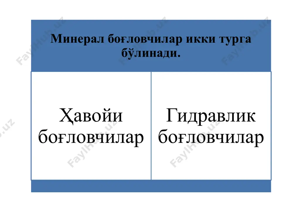 uts/_rels/slidelayout2.xml.rels ppt/slidemasters/slidemaster1.xml ppt/slidelayouts/slidelayout9.xml ppt/slidelayouts/slidelayout3.xml ppt/slidelayouts/slidelayout2.xml ppt/slidelayouts/slidelayout1.xml ppt/slidelayouts/slidelayout7.xml ppt/slidelayouts/slidelayout8.xml ppt/slidemasters/_rels/slidemaster1.xml.rels ppt/slidelayouts/slidelayout6.xml ppt/slidelayouts/slidelayout10.xml ppt/slidelayouts/slidelayout4.xml ppt/slidelayouts/slidelayout11.xml ppt/diagrams/drawing3.xml ppt/diagrams/colors3.xml ppt/media/image5.png ppt/media/image3.png ppt/media/image4.png ppt/diagrams/quickstyle3.xml ppt/diagrams/layout4.xml ppt/media/image2.png ppt/diagrams/drawing2.xml ppt/media/image1.jpeg ppt/diagrams/layout1.xml ppt/diagrams/quickstyle1.xml ppt/diagrams/colors1.xml ppt/diagrams/drawing1.xml ppt/diagrams/layout2.xml ppt/diagrams/quickstyle2.xml ppt/diagrams/colors2.xml ppt/diagrams/quickstyle4.xml ppt/diagrams/layout3.xml ppt/diagrams/drawing4.xml ppt/media/image6.png ppt/drawings/vmldrawing1.vml ppt/media/image21.png ppt/media/image20.png ppt/media/image19.png ppt/media/image22.wmf ppt/embeddings/oleobject1.bin docprops/thumbnail.jpeg ppt/diagrams/_rels/drawing4.xml.rels ppt/drawings/_rels/vmldrawing1.vml.rels ppt/theme/theme1.xml ppt/media/image18.png ppt/media/image17.png ppt/diagrams/_rels/drawing3.xml.rels ppt/media/image10.png ppt/media/image8.png ppt/media/image7.png ppt/diagrams/colors4.xml ppt/media/image11.png ppt/media/image13.jpeg ppt/media/image15.png ppt/media/image14.png ppt/viewprops.xml ppt/presprops.xml ppt/tablestyles.xml ppt/media/media2.avi docprops/core.xml docprops/app.xml ppt/media/media1.avi ppt/media/image12.png ppt/media/image16.png ppt/media/image9.png [content_types].xml _rels/.rels docprops/custom.xml mineral bog'lovchilar ikki turga bo'linadi. havoyi bog'lovchilar gidravlik bog'lovchilar gidravlik bog'lovchilar gidravlik ohak romandtsement portlandtsement giltuproqli tsement putstsolanli va shlakli portlantsement-lar kirishmaydigan va kengayuv