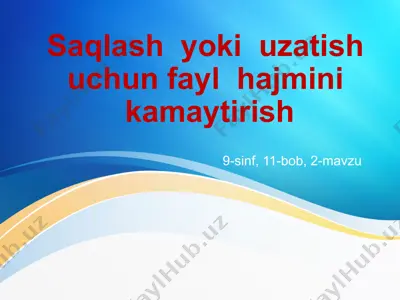 saqlash yoki uzatish uchun fayl hajmini kamaytirish — PPTX