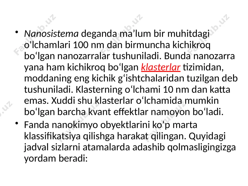 nanokimyo obyektlari. nanomateriallarni sinflanishi. nanozarrachalar - Page 3